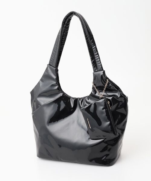 LA BAGAGERIE / ラ バガジェリー トートバッグ | ポーチ付きエナメルトート Mサイズ（ブラック）