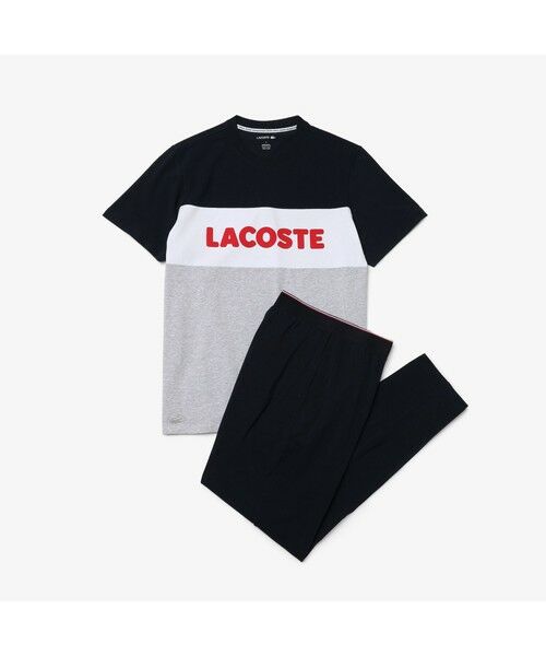 LACOSTE / ラコステ ルームウェア | カラーブロックストレッチコットンパジャマセット | 詳細4