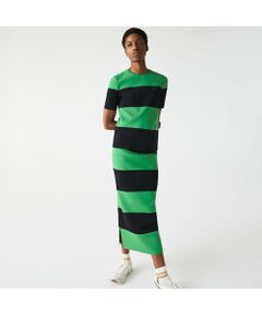 LACOSTE L!VEビッグピッチボーダーニットTシャツ