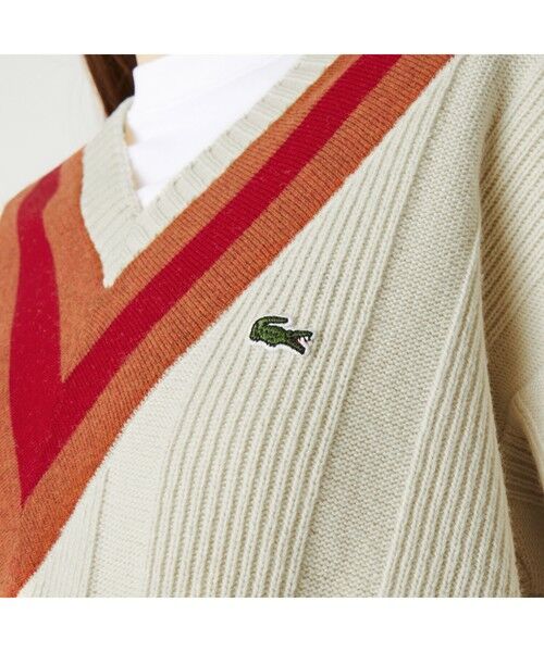 LACOSTE / ラコステ ニット・セーター | エシカルウールVネックチルデンセーター | 詳細7