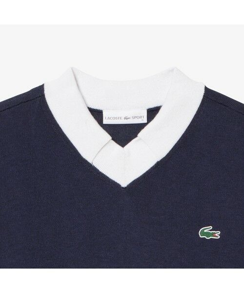 LACOSTE / ラコステ ニット・セーター | 【EC限定】コントラストポロカラーVネックゴルフセーター | 詳細2