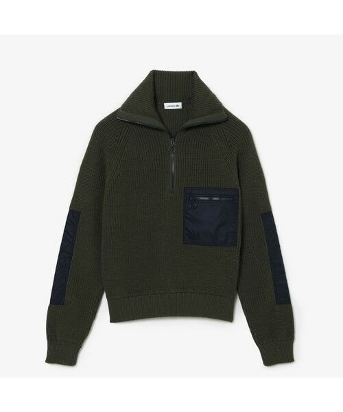 セール】 ウールポケット付きジップアップセーター （ニット・セーター 