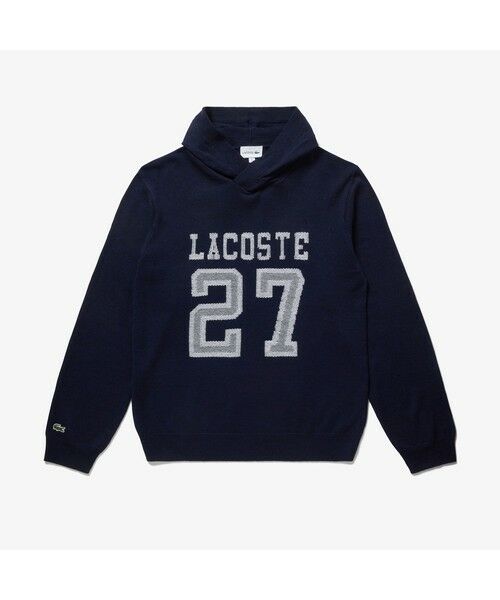 LACOSTE / ラコステ ニット・セーター | ナンバリング入りリネン×ウールブレンドニットパーカ | 詳細9