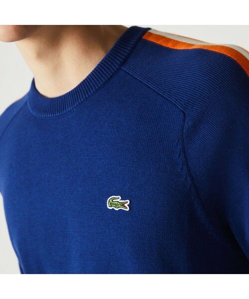 LACOSTE / ラコステ ニット・セーター | スリーブボーダークルーネックニットセーター | 詳細3