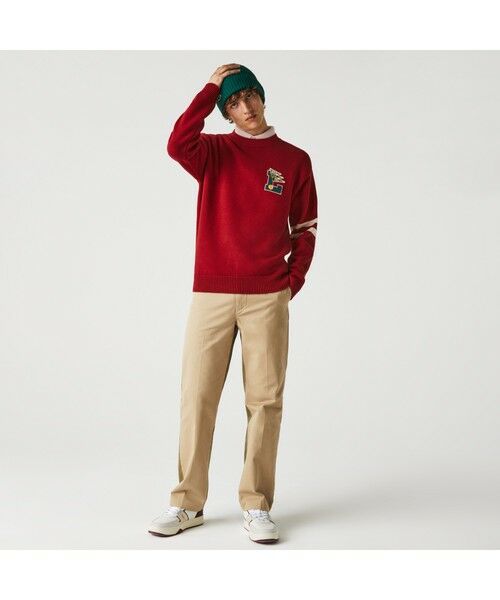 【セール】 カレッジデザインクルーネックニットセーター （ニット・セーター）｜LACOSTE / ラコステ ファッション通販  タカシマヤファッションスクエア