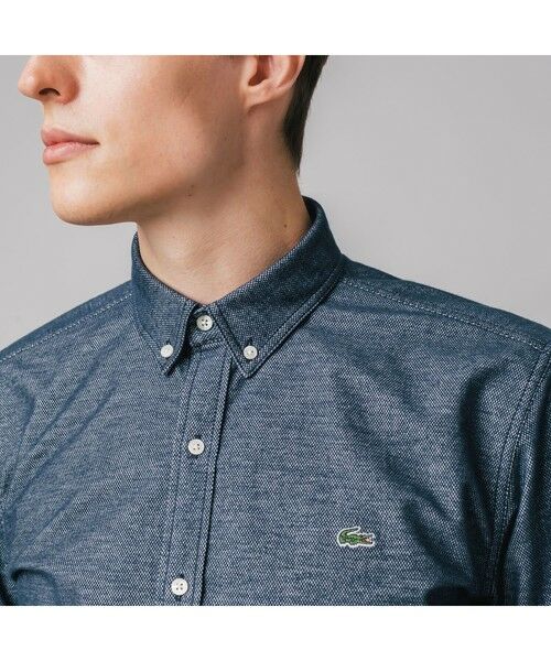 LACOSTE / ラコステ シャツ・ブラウス | フェイクデニムベロアシャツ | 詳細9