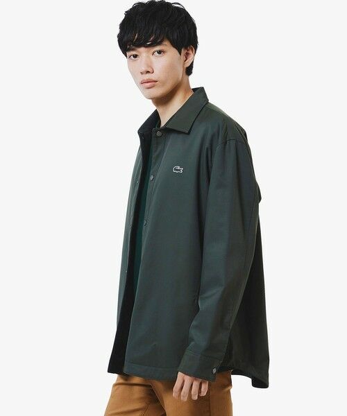 LACOSTE/ラコステ プレーン×バッファローチェックリバーシブルシャツアウター チャコールグレー 40(日本サイズL) LACOSTE/ラコステ プレーン×バッファローチェックリバーシブルシャツアウター チャコールグレー 40(日本サイズL)