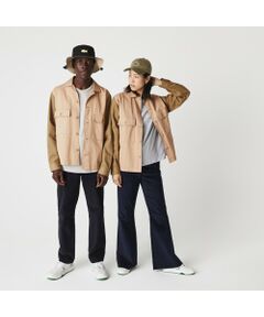 LACOSTE L!VE バイカラーコットンツイルシャツ