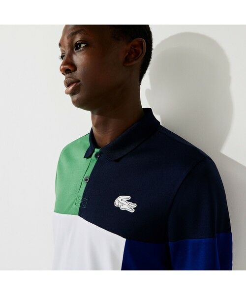 LACOSTE / ラコステ ポロシャツ | アシンメトリーカラーブロッキングテニスポロシャツ | 詳細1