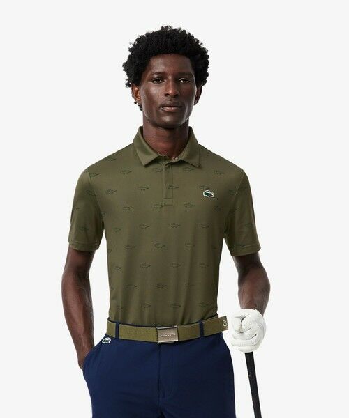 LACOSTE / ラコステ ポロシャツ | グラデーションプリントウルトラドライゴルフポロシャツ(グリーン)