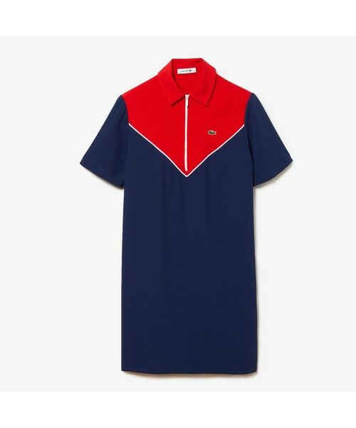 LACOSTE / ラコステ ミニ丈・ひざ丈ワンピース | カラーブロックポロドレス | 詳細5