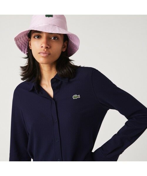 LACOSTE / ラコステ ミニ丈・ひざ丈ワンピース | 鹿の子地シャツドレス | 詳細2