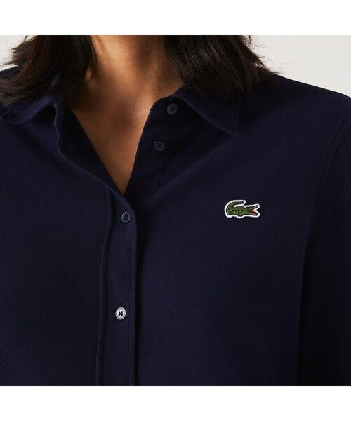 LACOSTE / ラコステ ミニ丈・ひざ丈ワンピース | 鹿の子地シャツドレス | 詳細3