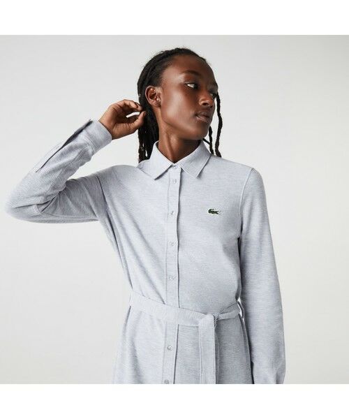 LACOSTE / ラコステ ミニ丈・ひざ丈ワンピース | 鹿の子地シャツドレス | 詳細7