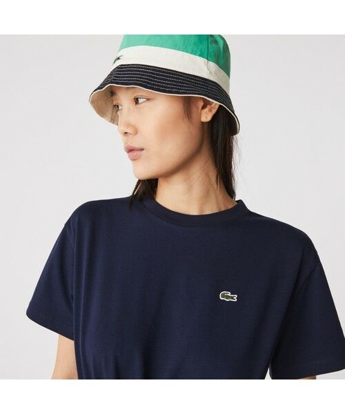 LACOSTE / ラコステ ロング・マキシ丈ワンピース | コットンジャージクルーネックドレス | 詳細3