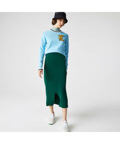 LACOSTE / ラコステ ミニ・ひざ丈スカート | LACOSTE L!VE フロントスリットスリムスカート