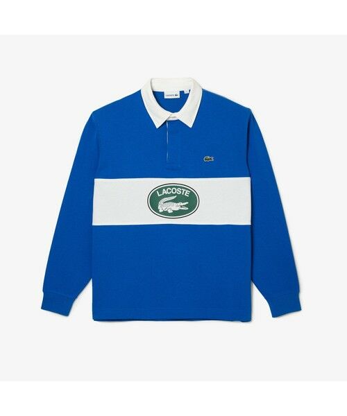 LACOSTE / ラコステ ポロシャツ | パネルボーダーヘリテージグラフィックラガーシャツ | 詳細1