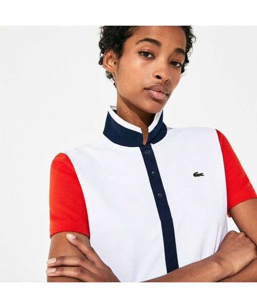 LACOSTE / ラコステ ポロシャツ | 『ROLAND GARROS』シリーズ カラーブロックコットンポロシャツ (半袖) | 詳細1