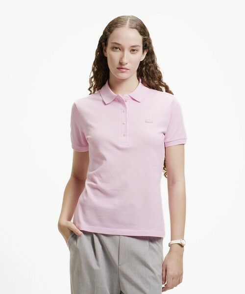 LACOSTE / ラコステ ポロシャツ | スリムフィット ストレッチコットンピケポロシャツ（半袖）（桜）