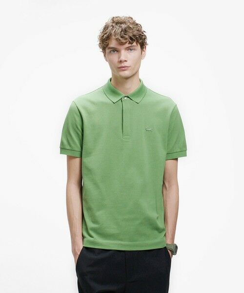 LACOSTE / ラコステ ポロシャツ | 『Le Paris Polo』レギュラーフィット パリポロ 比翼ポロシャツ(ライトグリーン)