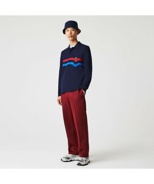 LACOSTE / ラコステ ポロシャツ | メイド・イン・フランス 切り替えラインオーガニックコットンポロシャツ | 詳細4