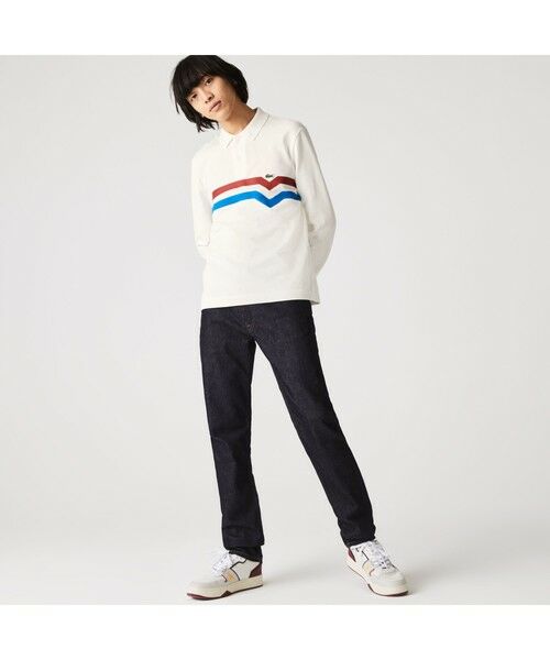 LACOSTE / ラコステ ポロシャツ | メイド・イン・フランス 切り替えラインオーガニックコットンポロシャツ | 詳細7