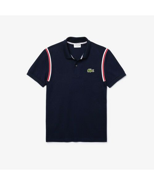 LACOSTE / ラコステ ポロシャツ | アームホールボーダーテーピングオーガニックコットンポロシャツ | 詳細4