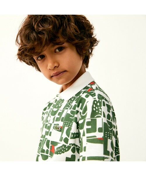 LACOSTE / ラコステ ポロシャツ | 総柄BOYSポロシャツ | 詳細1