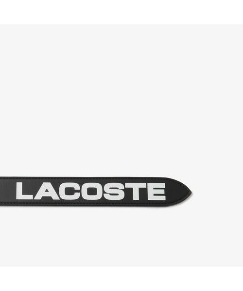 LACOSTE / ラコステ ベルト・サスペンダー | リピートブランドネームロゴレザーベルト | 詳細2