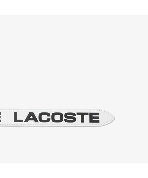 LACOSTE / ラコステ ベルト・サスペンダー | リピートブランドネームロゴレザーベルト | 詳細6