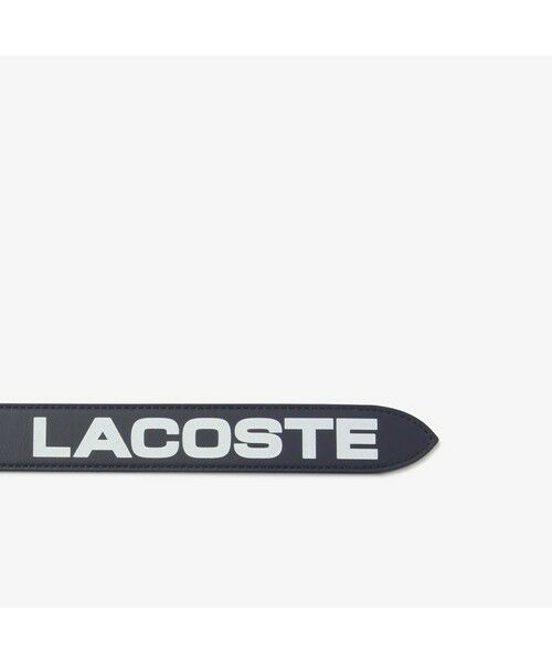 LACOSTE / ラコステ ベルト・サスペンダー | リピートブランドネームロゴレザーベルト | 詳細8