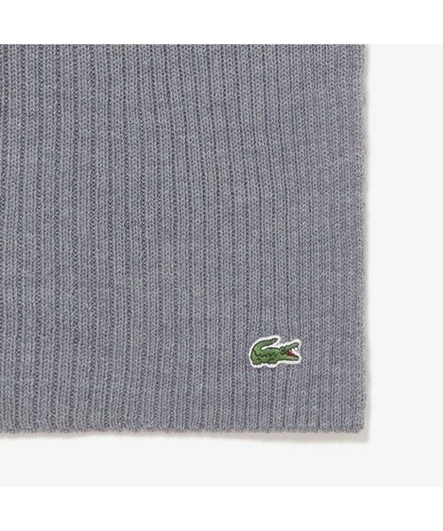 LACOSTE / ラコステ マフラー・ショール・スヌード・ストール | ワンポイントリブニットマフラー | 詳細9