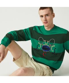 LACOSTE / ラコステ Tシャツ | クラシックステッチボーダークルーネックスウェット