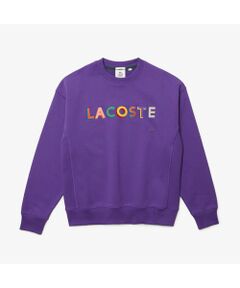 LACOSTE L!VE マルチカラーネームステッチクルーネックスウェット