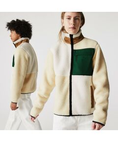 LACOSTE L!VEパネル配色フリースジャケット