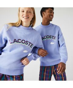 LACOSTE L!VE 3Dアーチネームクルーネックスウェット