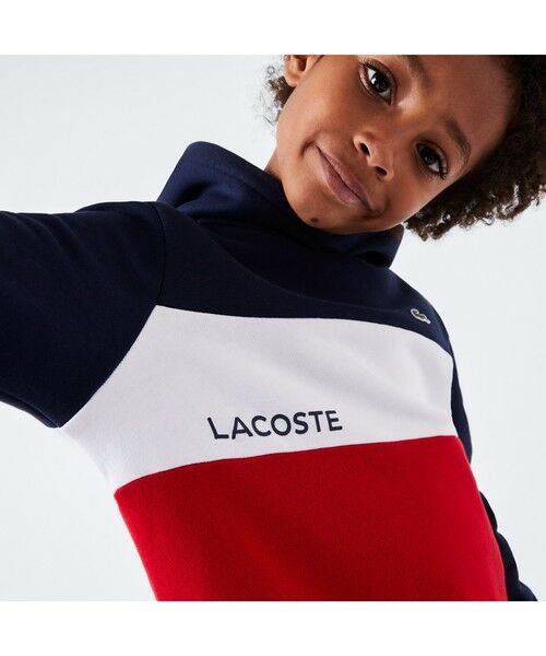 LACOSTE / ラコステ パーカー | トリコロールカラーブロックKIDSプロオーバーフーディ | 詳細2