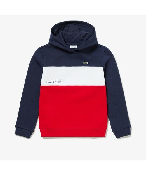 LACOSTE / ラコステ パーカー | トリコロールカラーブロックKIDSプロオーバーフーディ | 詳細3