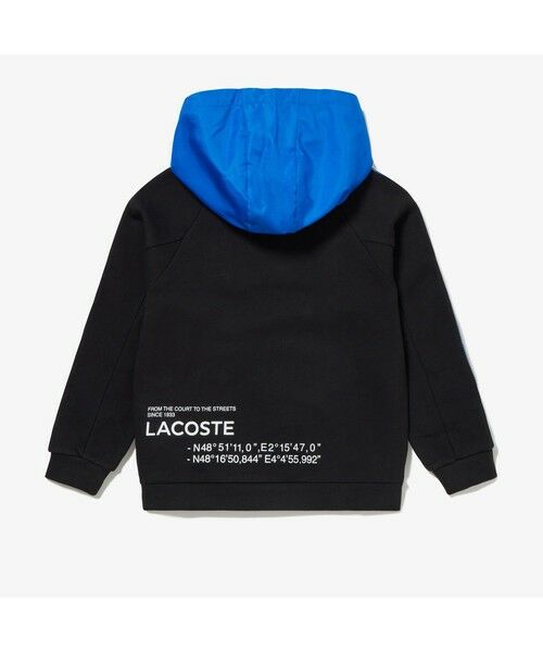 LACOSTE / ラコステ パーカー | フード切り替えハーフジップKIDSパーカ | 詳細1