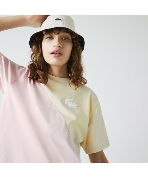 LACOSTE / ラコステ Tシャツ | LACOSTE L!VE バイカラーボクシーフィットTシャツ | 詳細2