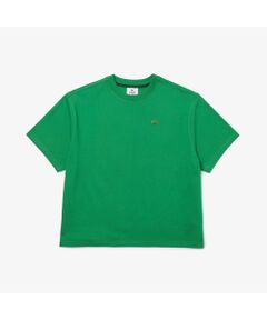 LACOSTE L!VEレディースメタルバッジTシャツ