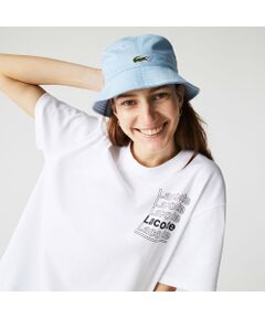 LACOSTE L!VE ボクシーフィットブランドネームロゴTシャツ