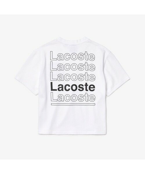 LACOSTE / ラコステ Tシャツ | LACOSTE L!VE ボクシーフィットブランドネームロゴTシャツ | 詳細5