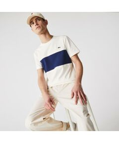 LACOSTE / ラコステ Tシャツ | フロント鹿の子切り替えクルーネックTシャツ