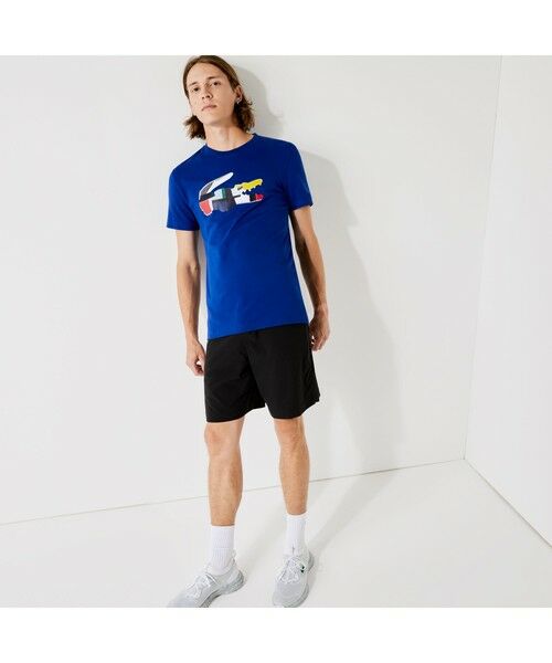 LACOSTE / ラコステ Tシャツ | パッチワーク風クロックプリントウルトラドライTシャツ | 詳細6