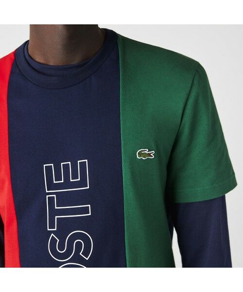 LACOSTE / ラコステ Tシャツ | アシンメトリーカラーブロッキングTシャツ | 詳細3