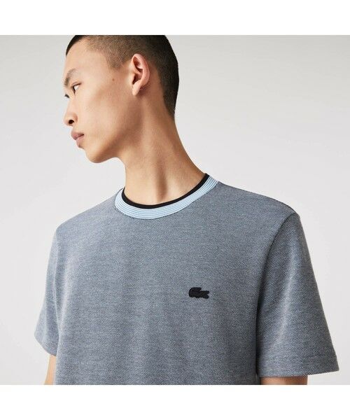 LACOSTE / ラコステ Tシャツ | ボーダーネック鹿の子地Tシャツ | 詳細1