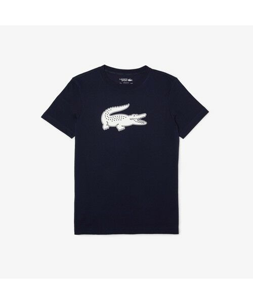 LACOSTE / ラコステ Tシャツ | コットンブレンドウルトラドライロゴプリントTシャツ | 詳細1