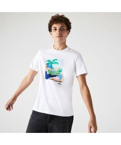 リゾートプリントクルーネックTシャツ