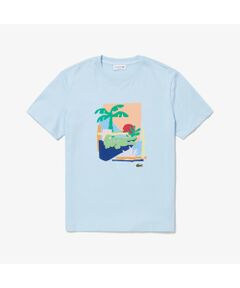 リゾートプリントクルーネックTシャツ